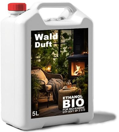 Bioethanol Premium 100% für Bio Alkohol für Kamin WALDGERUCH (5L)