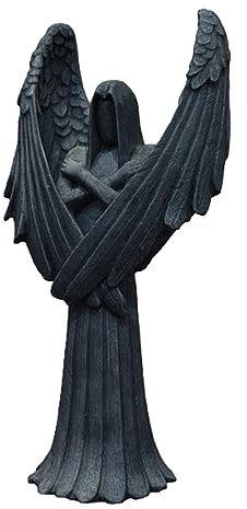 ROCKIA Dark Angel Statue | Harz Engel Statue | Harz Betende Engel Skulptur Figur Ästhetische Skulptur für Büros, Schlafzimmer, Tisch