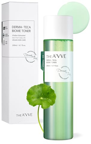 The A'VVE Derma Teca Biome Toner | Veganes, koreanisches Hautpflege-Toner für Gesicht mit Centella Asiatica | Peeling | Für trockene, empfindliche Haut