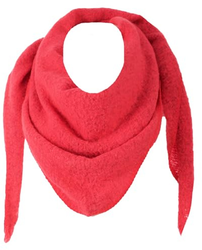 stylx Damen Schal XXL Dreieck Schal flauschig schal-tuch damen dicker dreieckstuch groß Wolle UNI Farben kuschelig