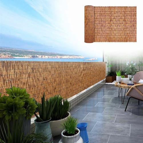 YYDPSHH Schilfrohrzaun, Sichtschutzzaun, Natürliche Schilfrohrmatte, Sichtschutzmatte für Garten, Balkon, Pool, Dach, Hofdekoration, mit Kabelbindern, Leicht Zu Installieren (Size : 80x500cm)