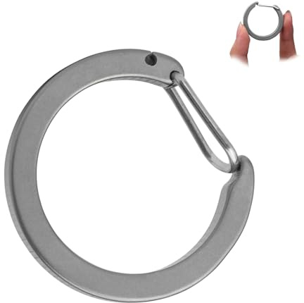 Titan Karabinerhaken,Titan Karabiner Haken,Schlüsselring-Clips,Titan-Schlüsselanhänger,O-Ring-Clip,EDC Karabiner Ring,für Autoanhänger, Schlüsselanhänger-Zubehör