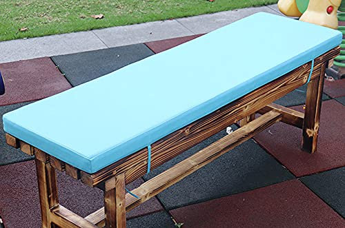 Wasserdichtes Sitzkissen für Gartenbank, für 2-, 3-, 4-Sitzer-Bank, 100/120/150 cm, Schaukel-, Terrassenmatte, rechteckig, Bankauflage (50 x 30 x 5 cm, Blau)