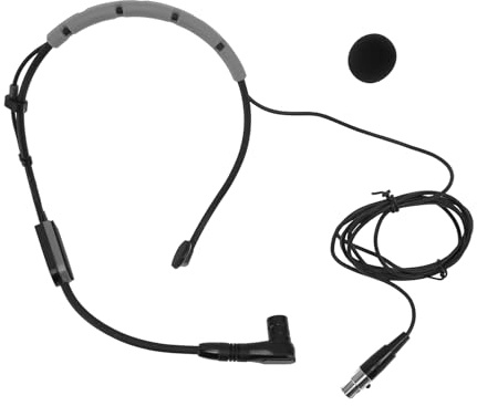 flexman Kopfbügel Kondensatormikrofon für PGA31 SM31 SM35, Fitness Headset Mikrofon mit Hydrophober Struktur und Einrastender Windschutzscheibe Zum Einrasten für Trainingslehrer (Grau)