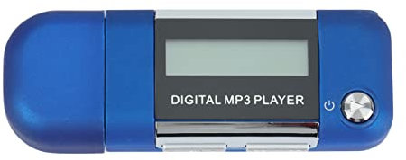 MAKIVI Mp3 Player 4GB U Disk Music Player Supports Replaceable AAA Battery, Recording (Blue)