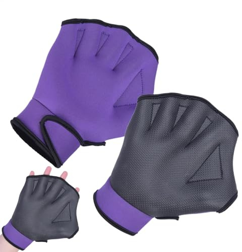 Guantes de cama para nadar, guantes de natación para hombres, guantes de natación de agua | Material de entrenamiento de natación de goma, no se desvanece equipo de buceo para ayudar a la parte