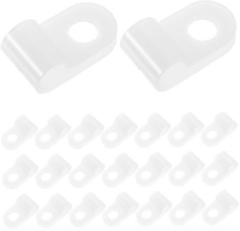 Kabel-Organizer, 100 Stück Nylon-R-Clip-Drahtklemmen-Organizer, Kabelklemmen-Drahtklemmen for 3/16-Zoll-Telefonkabel, PVC-Material for den Außenbereich, einfache Installation for die Verwaltung von St