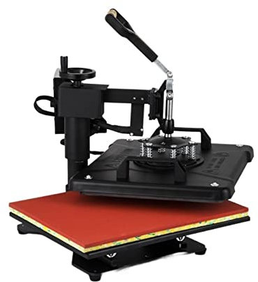 AIRYSSFU Transferpresse, Double Display 5 in 1 Auszugsdrehdruckmaschine, Sublimationsdrucker/Übertragungsmaschine for Becher/Kappe/T-Shirt/Flasche