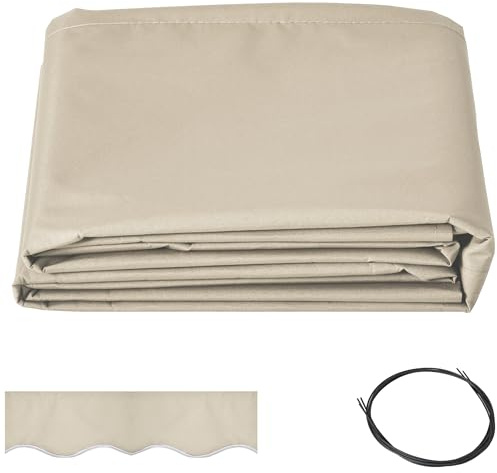 Outsunny - Lona de repuesto para toldos (280 g/m², antirrayos UV, de alta densidad, 280 g/m²). 2,82 x 2,4 l (avanzada) m crema