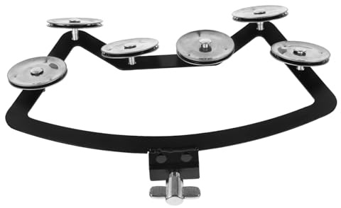 Silbernes Trommel Handglocken Instrument für Drums, Runde Kanten | Aluminiumlegierung und Abs, ohne Grate, Stark Verarbeitet, Schont die Haut, für Schlagzeugzubehör