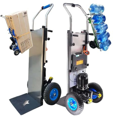 Elektrische Treppensteiger-Handkarre, 400 kg Treppensteiger, 1200 W robuster Treppensteiger, Abnehmbarer Akku, Gilt für Lagerlogistik, Transport, Umzugsmöbel,001