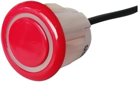 Sensore Di Parcheggio Sensore Parcheggio Auto Da 12 V 23 Mm Sonda Induzione Retromarcia Indicatore Avviso Sonoro Assistenza(Red)