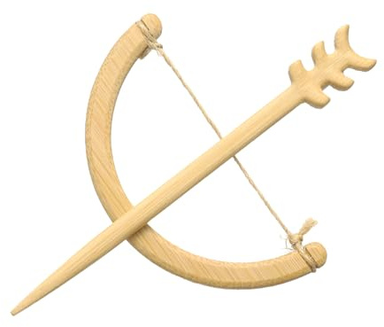 sourcing map Broche en bois en forme de châle vintage pour pull - Broche en bois pour femme et fille