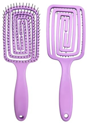Curly Hair Brush – Detangling & Curl Defining Brush for Hair | Vented Bounce Curl Styling Tool Comb for Women & Men | Glide Through Knots, Shape & Define Curls with Ease | Hair Detangler Brush (Lilac)