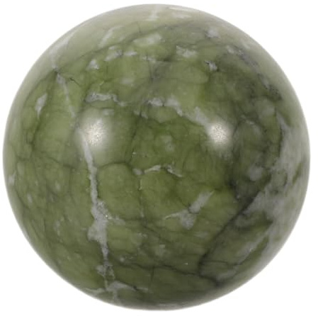 Artibetter Esfera de Piedra Natural Bola de Jade Verde Pulida para Feng Shui para Meditación y Adivinación en Hogar y Oficina