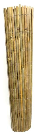 KKTECH Natural Bamboo Slat Fence Screening Roll, Garden Privacy Screen for Balcony, Patio and Existing Fencing, Outdoor Wind and Sun Cover (H: 2M x L: 4M)