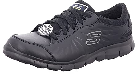 Skechers Women's Eldred Safety Shoes, Black Blk, 7 UK