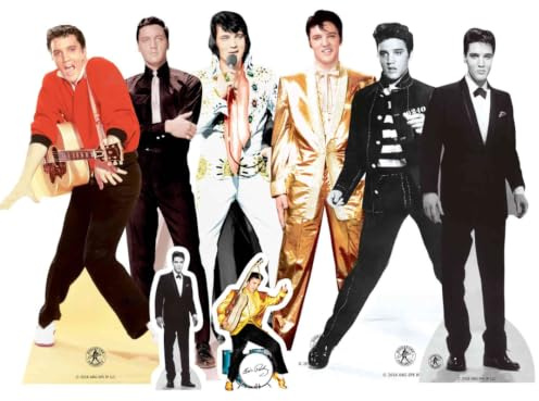 STAR CUTOUTS Fun Pack Ltd TT06 Presley Small Cardboard Cutouts Elvis Party Decorations for Fans, Crafting and Collectors Official Product, Table Tops