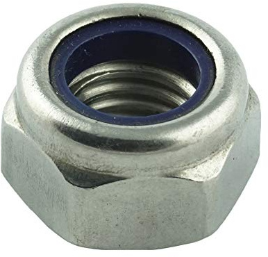 Eisenwaren2000 | M2,5 Sicherungsmuttern (50 Stück) - selbstsichernde Stoppmuttern niedr. Form DIN 985 - ISO 10511 - Edelstahl A2 V2A - rostfrei