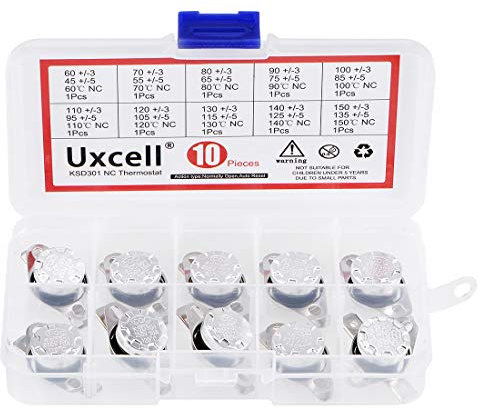 sourcing map NC KSD301 Thermostat 60–150 °C Temperatur-Thermo-Kontrollschalter 60 70 80 90 100 110 120 130 140 150 °C Normalschließendes Sortiment