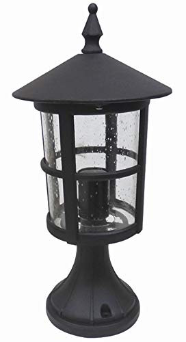 Licht-Erlebnisse Nostalgische Außenlampe HENA Schwarz IP43 E27 Außenleuchte Wegeleuchte Garten