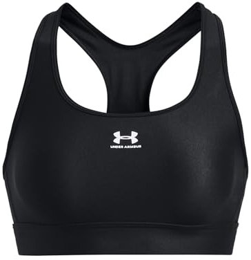 Under Armour Women's UA Authentics Mid Padless, Medium Support Sports Bra, Sweat-Wicking Unpadded and Wireless Sports Bra