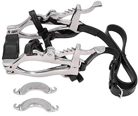 Psytfei Equine Horse Dental Mouth Gag Speculum Mit Schwimmern Edelstahl Mit Lederriemen Series Dentistry Veterinary Cups Upper Lower Jaws for Horse