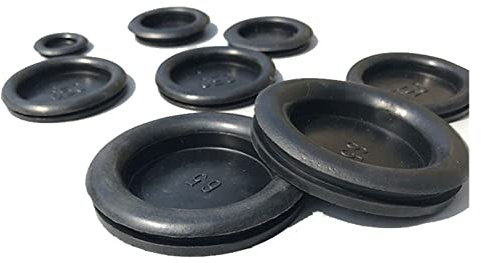 ICAMAS Passacavi Foro Tappo Nero Single Sided Blanking Cieco Cablaggio in Gomma Guarnizione Filo Elettrico Foro Dia14mm-150mm (Size : 16mm-50Pcs)
