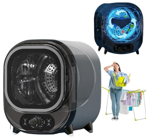X&Z-XAOY Sèche-Linge Compact Mini-sécheurs À Tambour Ventilés Autoportants Tonneau Intérieur Double Couche,Commandes À Bouton (Color : Blue-B)
