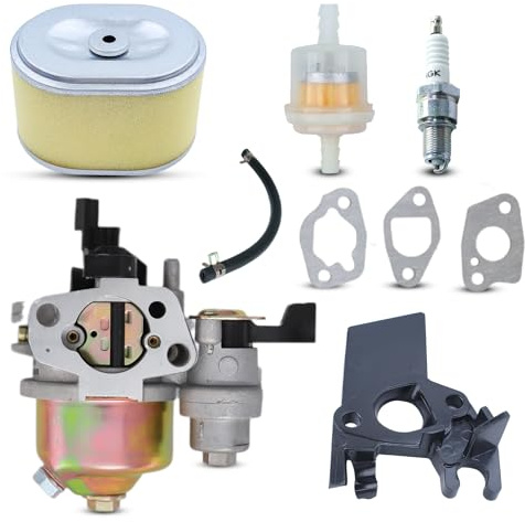 HAISHINE GX160 Carburateur pour Honda GX200 GX120 GX168 GX140 5,5 CV 6,5 CV | Carburateur Remplacement Kit pour Tondeuse à Gazon Moteur Pièces de Rechange avec Filtre a Air Bougie etc 16100-ZH8-W4