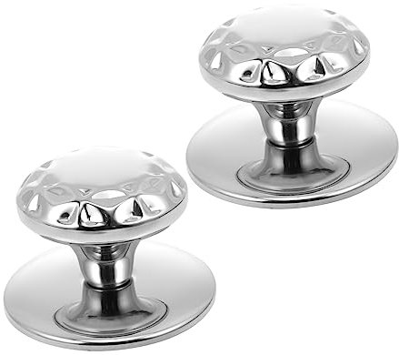 OKUMEYR 2pcs Pot Lid Replacement Handle Stainless Steel Heat-Resistant Cookware Knob for Soup Pot Accessory Scald Cookware Lid Handle