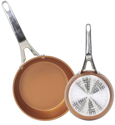 Colección Origen: set de 2 Sartenes, 16 y 28 cm, aluminio forjado, aptas para inducción