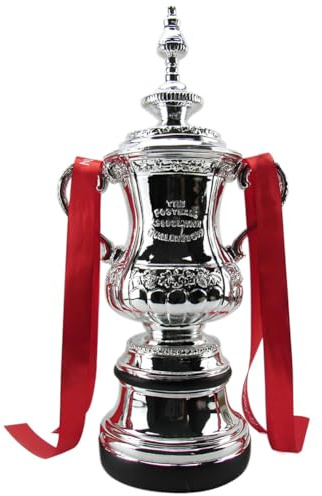 haobook Replica del Trofeo Fa Cup Inghilterra Football League Trofei Resine Coppe Premio Regali di Calcio Souvenir da Collezione Ornamenti per vetrina per Ufficio,32cm