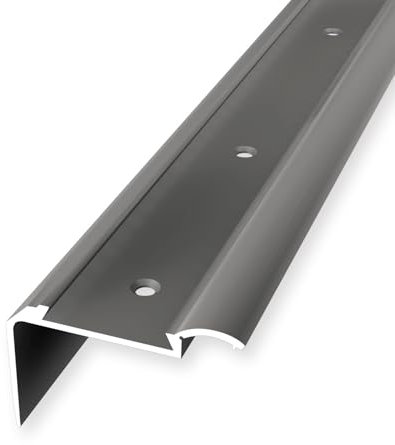 Treppenkantenprofil 33 x 51.5 x 2500 mm Winkelprofil Aluminium Glatt Versenkt Gebohrt Edelstahl Einfasshöhe 2-5 mm Küberit