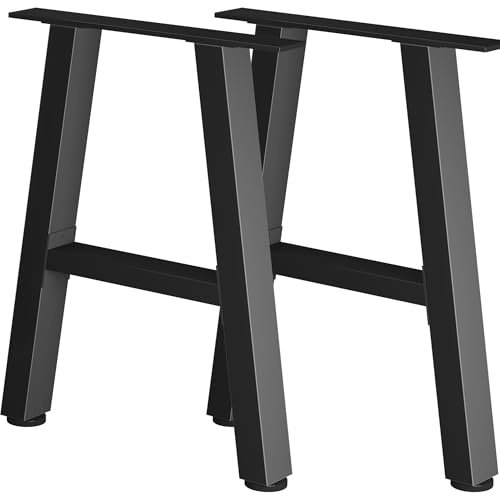 Ronistar Heavy Duty Table Legs Set (2 PCS, H72.5cm x W60cm) - Industrial H Shape DIY Furniture Legs for Coffee Table, Office Table, Breakfast Bar, Stand Bench (Non-Integrated)