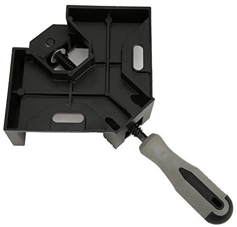 Corner Clamps for Woodworking, 90 Degree Aluminum Right Angle Clamps, Quick Fix Wood and Metal Frame Clamping Tool for Welding and Carpentry Projects (Black)