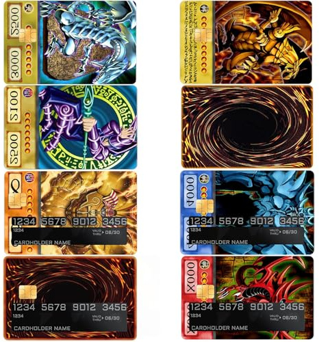 GTOTd Anime Game Credit Card Sticker Skin (8Pcs) | Gifts Merch Waterproof Decal for Covering Debit Card and Transportation Card Covering