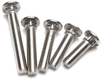 Bullone a testa tonda in acciaio inox a testa tonda con collo quadrato, M3 M4 Bullone a testa tonda in acciaio inox 304 GB12 a testa tonda con collo quadrato, lunghezza bullone, 10 pezzi/20 pezzi,(M4x