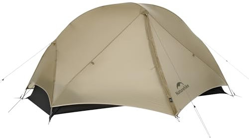 Naturehike Mongar UL Ultraleichtes Zelte Winddicht Wasserdicht Trekkingzelt Tragbar Doppelzelt 1/2 Personen Zelt 3-4 Saison für Camping Wandern