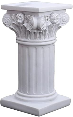 Jardinage décoratif colonnes grecques résine piliers romains décor de colonne 3,7x3,5x6,9 pouces statues grecques décor de colonne blanche stand de piédestal pour table de mariage décoration pour la