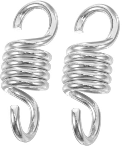 HANABASS Ressorts Robustes pour Fauteuil Suspendu Œuf Et Balançoire D’extérieur, Extension Φ6.5×φ34×95 Mm, Kit 2 Pièces Suspendre Hamac, Utilisation Véranda Et Jardin