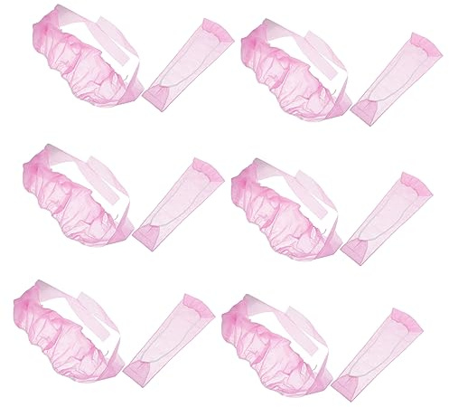 Sosoport 20 Sets of Non-woven Disposable Bras and Knickers for Women Breathable Sauna Underwear Spa and Salon Accessories Pink