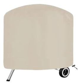 Tapa Para Barbacoa Funda redonda beige for parrilla de barbacoa, cubierta for horno de exterior, cubierta for barbacoa, impermeable y resistente a la lluvia, tela Oxford 210D Para Barbacoa(71x56cm 210