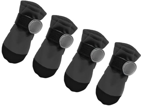 Hundeschuhe für Haustiere, reflektierend, wasserabweisend, rutschfeste Gummisohlen, Pfotenschutz für kleine Rassen, Outdoor-Ausrüstung, bequeme Hundeschuhe zum Wandern, 4 Stück