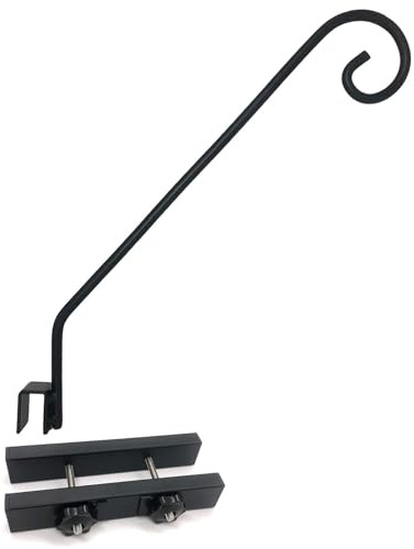 SUMMITDRAGON Outdoor Balcony Railing Decorative Hook Plant Hanger Heavy Duty Fence Deck Hook Rails for Bird Feeders Planter Basket Deck Railing Plant Hanger