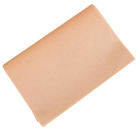 Ciieeo Lot de 100 feuilles de papier sulfurisé non blanchi, non blanchi, pré-découpées, antiadhésives, résistantes à la graisse pour four, friteuse, micro-ondes, cuisson et alimentaire