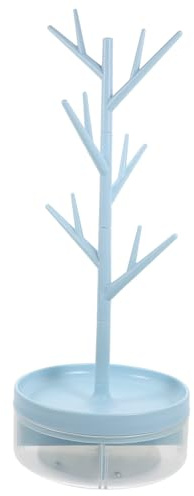 Hemobllo Scatola Porta Gioie Forma Di Albero Espositore Per Gioielli Supporto Per Orecchini e Anelli Organizer Per Gioielli Pannello Divisorio Staccabile