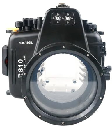 Custodia subacquea for immersioni con profondità di 130 piedi/40 metri, compatibile con Nikon, D500, D750, D800, D810, obiettivo da 105 mm, custodia impermeabile for fotocamera
