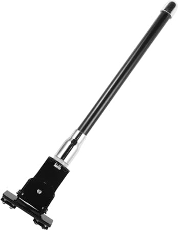 ANDRESLAD Antena Decorativa para Coche 36 Cm Negra Antena de Radio Falsa de Acero Inoxidable Soporte Resistente Intemperie Compatible Capó y Maletero de Techo Automotriz