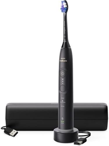 Philips Sonicare 6500 HX7411/10 Electric Toothbrush, 62000 movements/min, 3 modes, 3 intensities, Smartphone app, Pressure alert, BrushSync reminder, 1 head, Black